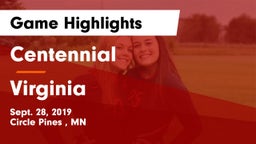 Centennial  vs Virginia  Game Highlights - Sept. 28, 2019