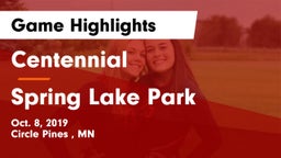 Centennial  vs Spring Lake Park  Game Highlights - Oct. 8, 2019