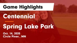 Centennial  vs Spring Lake Park  Game Highlights - Oct. 14, 2020