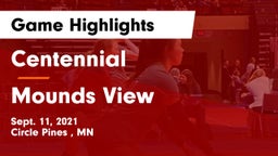 Centennial  vs Mounds View  Game Highlights - Sept. 11, 2021