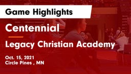 Centennial  vs Legacy Christian Academy Game Highlights - Oct. 15, 2021