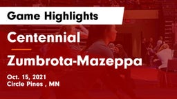Centennial  vs Zumbrota-Mazeppa  Game Highlights - Oct. 15, 2021
