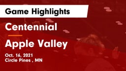 Centennial  vs Apple Valley  Game Highlights - Oct. 16, 2021