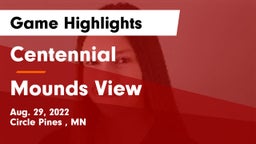 Centennial  vs Mounds View  Game Highlights - Aug. 29, 2022