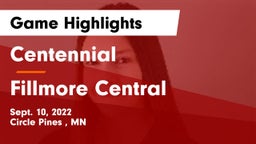 Centennial  vs Fillmore Central  Game Highlights - Sept. 10, 2022