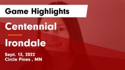 Centennial  vs Irondale  Game Highlights - Sept. 13, 2022