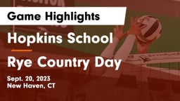 Hopkins School vs Rye Country Day Game Highlights - Sept. 20, 2023