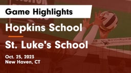 Hopkins School vs St. Luke's School Game Highlights - Oct. 25, 2023