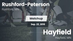 Matchup: Rushford-Peterson vs. Hayfield  2016