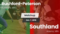 Matchup: Rushford-Peterson vs. Southland  2016