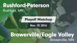Matchup: Rushford-Peterson vs. Browerville/Eagle Valley  2016