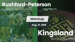 Matchup: Rushford-Peterson vs. Kingsland  2018