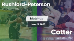 Matchup: Rushford-Peterson vs. Cotter  2020