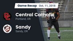 Recap: Central Catholic  vs. Sandy  2018