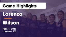 Lorenzo  vs Wilson Game Highlights - Feb. 1, 2019