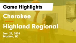 Cherokee  vs Highland Regional  Game Highlights - Jan. 22, 2024