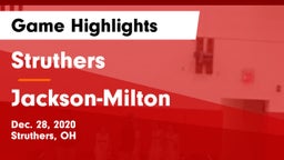 Struthers  vs Jackson-Milton  Game Highlights - Dec. 28, 2020
