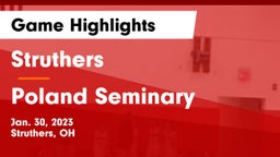 Struthers  vs Poland Seminary  Game Highlights - Jan. 30, 2023