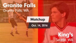 Matchup: Granite Falls High vs. King's  2016