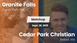 Matchup: Granite Falls High vs. Cedar Park Christian  2018