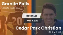 Matchup: Granite Falls High vs. Cedar Park Christian  2019