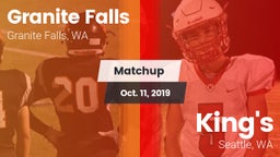 Matchup: Granite Falls High vs. King's  2019