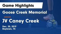 Goose Creek Memorial  vs JV Caney Creek  Game Highlights - Dec. 20, 2019