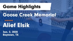 Goose Creek Memorial  vs Alief Elsik  Game Highlights - Jan. 2, 2020