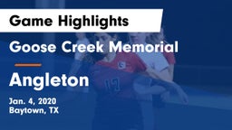 Goose Creek Memorial  vs Angleton  Game Highlights - Jan. 4, 2020