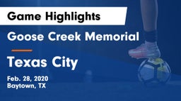 Goose Creek Memorial  vs Texas City  Game Highlights - Feb. 28, 2020