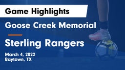 Goose Creek Memorial  vs Sterling Rangers Game Highlights - March 4, 2022