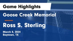 Goose Creek Memorial  vs Ross S. Sterling  Game Highlights - March 8, 2024