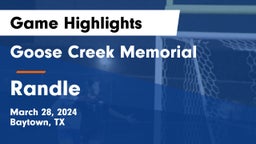Goose Creek Memorial  vs Randle  Game Highlights - March 28, 2024