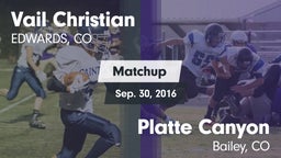 Matchup: Vail Christian vs. Platte Canyon  2016