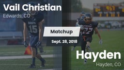 Matchup: Vail Christian High  vs. Hayden  2018