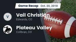 Recap: Vail Christian  vs. Plateau Valley  2018