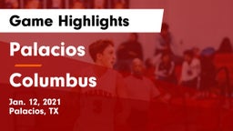 Palacios  vs Columbus  Game Highlights - Jan. 12, 2021