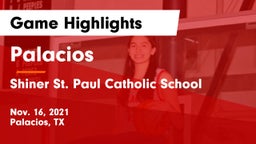 Palacios  vs Shiner St. Paul Catholic School Game Highlights - Nov. 16, 2021