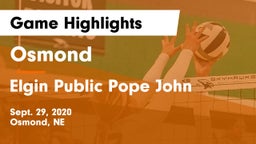 Osmond  vs Elgin Public Pope John Game Highlights - Sept. 29, 2020