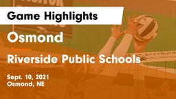 Osmond  vs Riverside Public Schools Game Highlights - Sept. 10, 2021