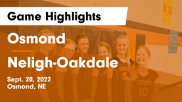 Osmond  vs Neligh-Oakdale  Game Highlights - Sept. 20, 2022