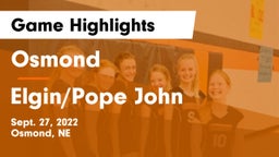 Osmond  vs Elgin/Pope John  Game Highlights - Sept. 27, 2022