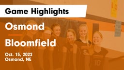 Osmond  vs Bloomfield  Game Highlights - Oct. 15, 2022