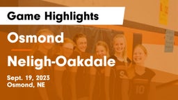Osmond  vs Neligh-Oakdale  Game Highlights - Sept. 19, 2023