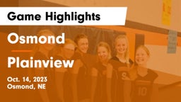Osmond  vs Plainview  Game Highlights - Oct. 14, 2023