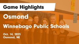 Osmond  vs Winnebago Public Schools Game Highlights - Oct. 14, 2023