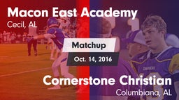 Matchup: Macon-East vs. Cornerstone Christian  2016