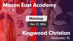 Matchup: Macon-East vs. Kingwood Christian  2016