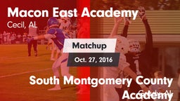 Matchup: Macon-East vs. South Montgomery County Academy  2016