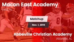 Matchup: Macon-East vs. Abbeville Christian Academy  2019